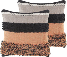 MIHALGAZI - Sierkussen set van 2 - Multicolor - 45 x 45 cm - Katoen