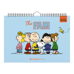 Lannoo - Familiekalender (2026) - XL formaat - 6 gezinsleden - Peanuts