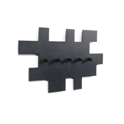 Tetromino - Wandkapstok - Modulaire combinatie - Zwart