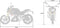 DS COVERS FLEXX - Motorhoes Binnen - Stretch Stof - Ademend - Zwart - Maat L