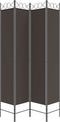 vidaXL - Kamerscherm - met - 4 - panelen - 160x220 - cm - stof - bruin