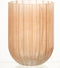 J-Line vaas Yoni Strepen - glas - perzik - medium - Ø 15 cm