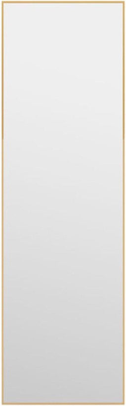 vidaXL - Deurspiegel - 30x100 - cm - glas - en - aluminium - goudkleurig