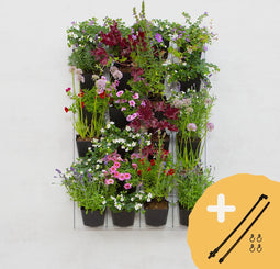 Mijn Verticale Tuin - Met Watersysteem - Voor Buiten - Compleet Startpakket (Large) 90cm x 60cm - 24 Bakjes - Plantenbak aan de muur - Groene wand - Groene muur - Verticale Moestuin - Balkonbak - Plantenmuur - Muurtuin