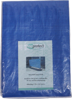 Afdekzeilen.be Blauw bouwhekzeil 176x341cm 150gr/m² - Lichtgewicht HDPE - Koordversterkte zoom