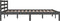 vidaXL - Bedframe - massief - grenenhout - grijs - 135x190 - cm