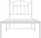 vidaXL - Bedframe - met - hoofdbord - zonder - matras - metaal - wit - 75x190 - cm