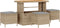vidaXL - 4 - Delige - Tuin - Eettafelset - met - Kussens - Beige - Poly - Rattan - Acacia
