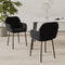 vidaXL - Eetkamerstoelen - 2 - st - fluweel - zwart