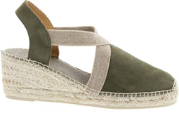 Toni Pons Tona - Dames Espadrilles - Suède - Khaki - Maat 35