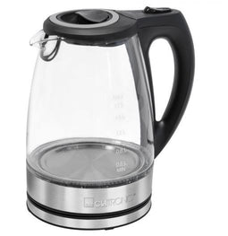 Clatronic WKS 3744 G - Glazen waterkoker - 1,7 liter - Draadloos - Roestvrij staal/glas