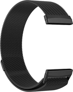 Milanees Bandje Geschikt Voor Fitbit Versa 3 - Zwart