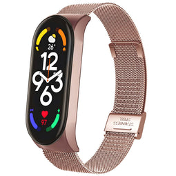 Milanees bandje voor de Xiaomi Mi Band 7 - Roze