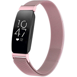 Milanees magnetisch bandje voor de Fitbit Inspire - Maat M - Roze