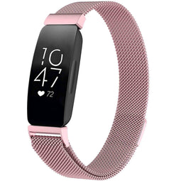 Milanees magnetisch bandje voor de Fitbit Inspire - Maat S - Roze