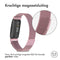 Milanees magnetisch bandje voor de Fitbit Inspire - Maat S - Roze