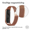 Milanees magnetisch bandje voor de Xiaomi Mi Band 5 / 6 - Rosé Goud