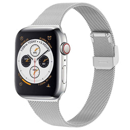 Milanees vouwbandje voor de Apple Watch Series 1-9 / SE - 38/40/41mm - Zilver