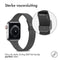 Milanees vouwbandje voor de Apple Watch Series 1-9 / SE - 38/40/41mm - Zwart
