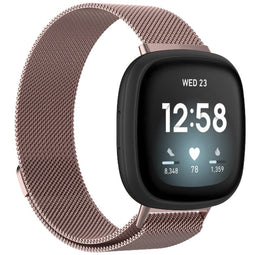 Milanees Watch bandje voor de Fitbit Versa 4 / 3 / Sense (2) - Roze