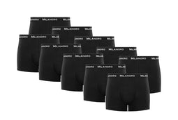 Milanoro - Set van 10 stijlvolle katoenen boxershorts - Zwart - M