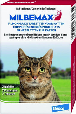 Milbemax Ontworming Tabletten Kat 2 - 8 kg 2 tabletten