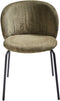 MILES - Eetkamerstoel set van 2 - Olijfgroen - Corduroy