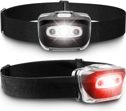 Militaire Hoofdlamp IPX4 Waterdicht Hoofdlampje Lichtgewicht - Wit & Rood Licht