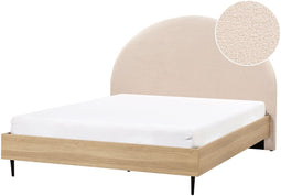 MILLAY - Bed - Beige - 160 x 200 cm - Bouclé