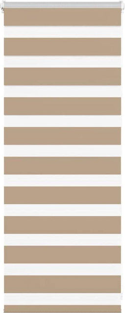 vidaXL - Zebra - Blind - 60x100 - cm - stofbreedte - 55,9 - cm - polyester - zandbruin