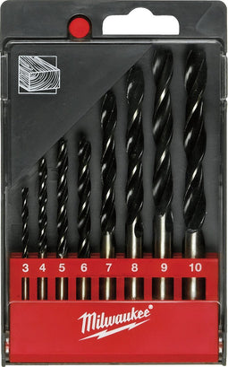 Milwaukee 4932352466 8 Delige houtboren set - 3 / 4 / 5 / 6 / 7 / 8 / 9 / 10 mm