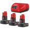 Milwaukee M12 NRG01-643 12V Li-Ion Starterset (2x 6ah +1x 4ah accu's en lader) 4933459208