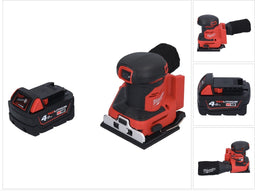Milwaukee M18 BQSS-401 accu vlakschuurmachine 18 V 113 x 104 mm borstelloos + 1x accu 4.0 Ah - zonder lader