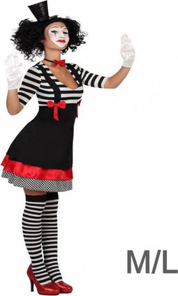 "Mime kostuum voor vrouwen - Verkleedkleding - M/L"