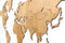 MiMi Innovations® Exclusieve Houten Wereldkaart - Muurdecoratie - 130x78 cm/51.2x30.8 inch - Eiken