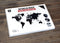 MiMi Innovations® Luxe Houten Wereldkaart - Muurdecoratie - Wanddecoratie - Muursticker - 130x78 cm/51.2x30.8 inch - Zwart