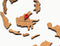 MiMi Innovations® Luxe Houten Wereldkaart - Muurdecoratie - Wanddecoratie - Muursticker - True Puzzel met Landnamen - 150x90 cm/59.1x35.4 inch - Bruin