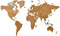MiMi Innovations® Luxe Houten Wereldkaart - Muurdecoratie - Wanddecoratie - Muursticker - 180x108 cm/70.9x42.5 inch - Bruin