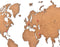 MiMi Innovations® Luxe Houten Wereldkaart - Muurdecoratie - Wanddecoratie - Muursticker - 180x108 cm/70.9x42.5 inch - Bruin