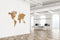 MiMi Innovations® Luxe Houten Wereldkaart - Muurdecoratie - Wanddecoratie - Muursticker - True Puzzel met Landnamen - 150x90 cm/59.1x35.4 inch - Bruin