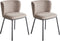 MINA - Eetkamerstoel set van 2 - Taupe - Polyester
