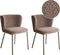 MINA II - Eetkamerstoel set van 2 - Bruin - Boucle
