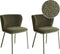MINA II - Eetkamerstoel set van 2 - Groen - Boucle