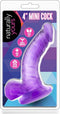 Mini dildo 10 cm met zuignap Naturally Yours - - Blauw