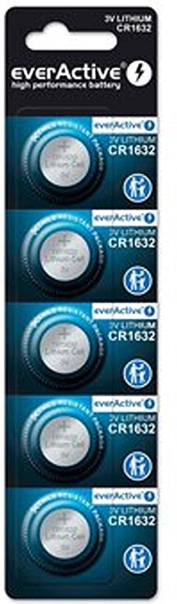 Mini everActive CR1632 lithiumbatterij blister van 5 stuks