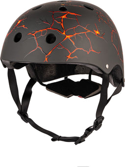 Mini Hornit Lids Fietshelm voor Kinderen met LED achterlicht - Lava (M)