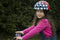 Mini Hornit Lids Fietshelm voor Kinderen met LED achterlicht - Polka Dot (M)