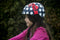 Mini Hornit Lids Fietshelm voor Kinderen met LED achterlicht - Polka Dot (M)