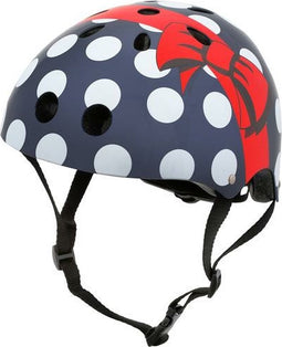 Mini Hornit Lids Fietshelm voor Kinderen met LED achterlicht - Polka Dot (M)