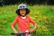 Mini Hornit Lids Fietshelm voor Kinderen met LED achterlicht - Polka Dot (M)